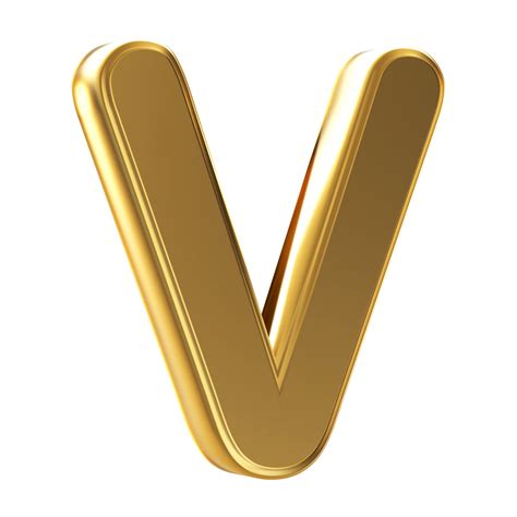 3D Font Letter V Uppercase 46644098 PNG