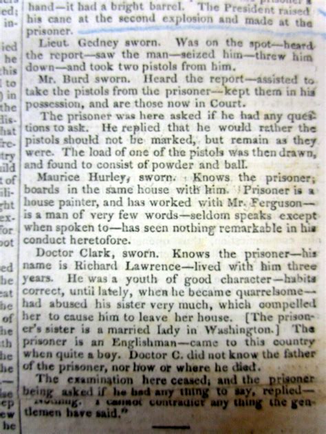 1835 Headline Newspaper Attempted Assassination Of President Andrew Jackson Indc Ebay