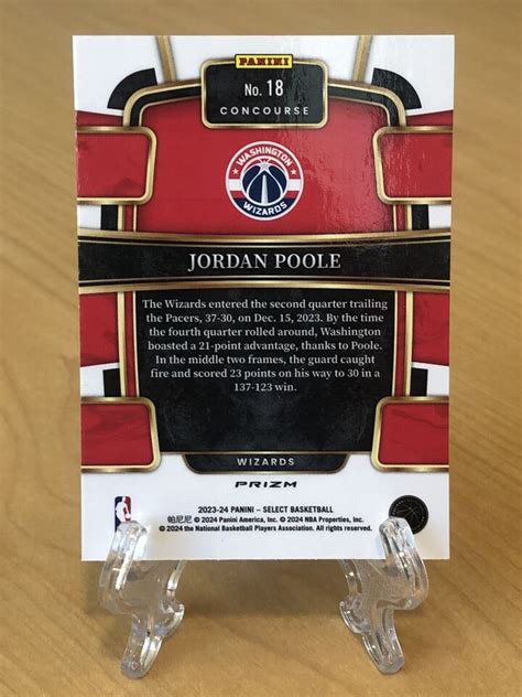 2023 24 Select Jordan Poole Concourse Orange Flash Prizm Wizards EBay