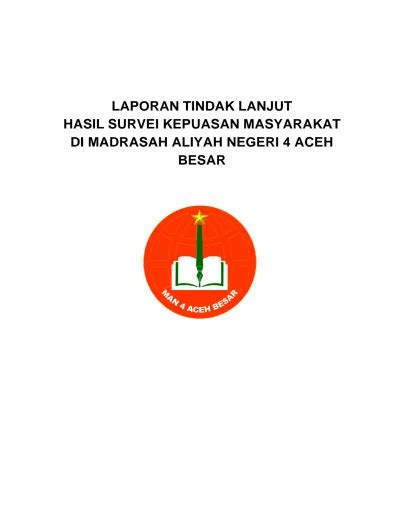 Laporan Tindak Lanjut Hasil Survei Kepuasan Masyarakat Di Madrasah