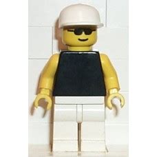 Lego Minifigure Pln Plain Black Torso With Yellow Arms White Legs