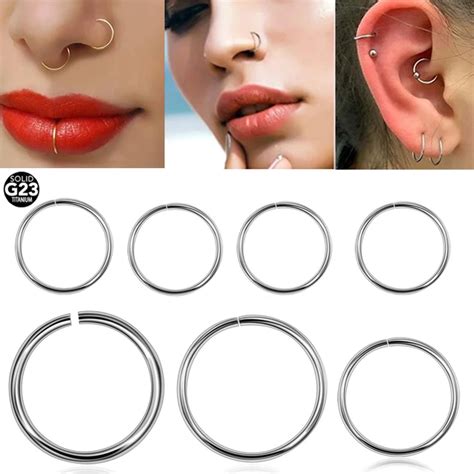 Thin Titanium Nose Ring Store Bellvalefarms