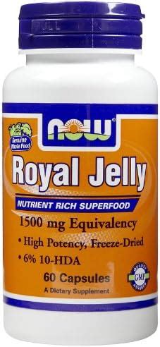 Amazon NOW Foods Royal Jelly 1500 Milligrams 60 Veg Capsules