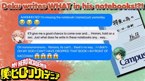 Deku Writes What In His Notebooks 😱 Bnha Texts Mha Texts