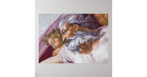 God the Father, Sistine Chapel by Michelangelo Poster | Zazzle