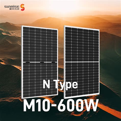 Sunrise TOPCon M10 144cells 580 600w Bifacial Double Glass Solar