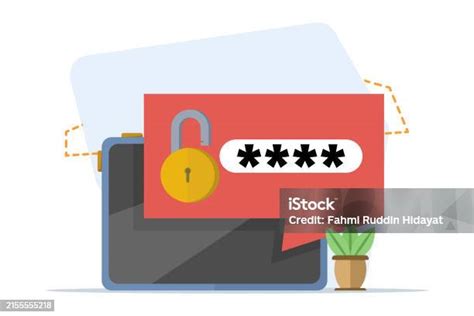Security Concept Personal Access Device With Password Secure Notification And Lock Notification