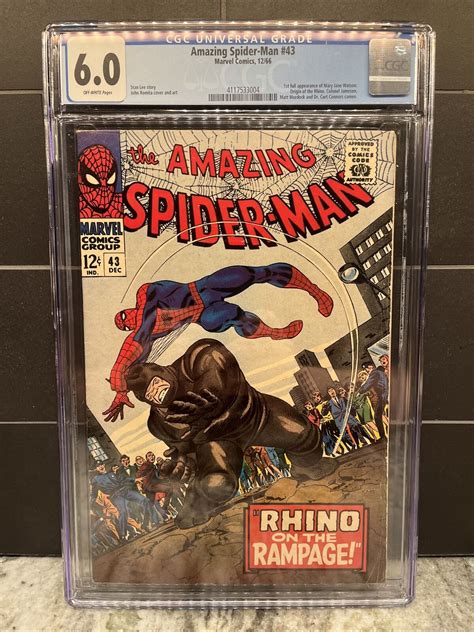 CGC 6 0 The Amazing Spiderman 43 1966 1st Full Appearance Of Mary Jane