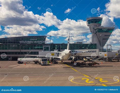 Helsinki Airport Finland 26.07 Editorial Image - Image of embraer ...