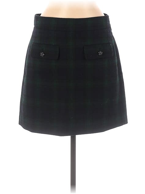 Ann Taylor Loft Plaid Multi Color Green Casual Skirt Size 8 73 Off