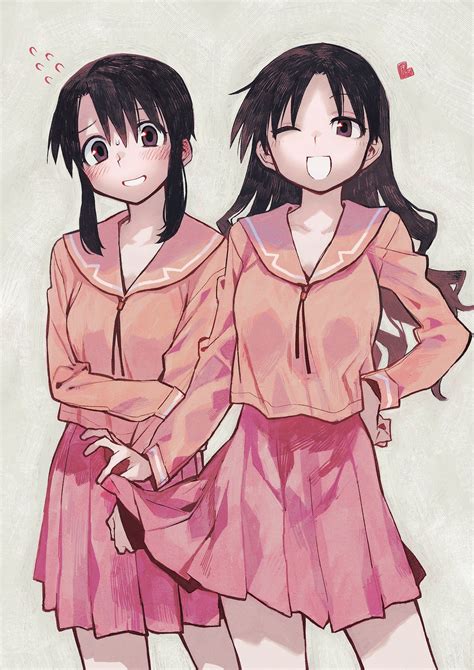 Tanizaki Yukari And Kurosawa Minamo Azumanga Daioh Drawn By Kitaya