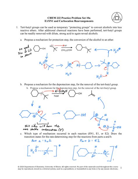 Ppp A Key E Carbocation Rearrangements Chem Practice