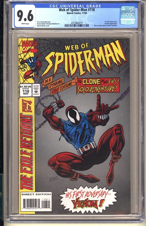 Web Spiderman Cgc Wp Nm Marvel St App Ben Reilly Scarlet