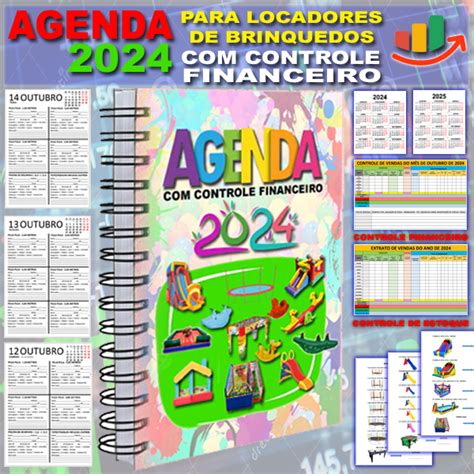 Agenda Personalizada Para Locadores De Brinquedos Pula Pula Piscina