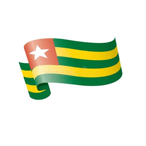 Bandera De Togo Ejemplo Del Vector En Un Fondo Blanco Stock De