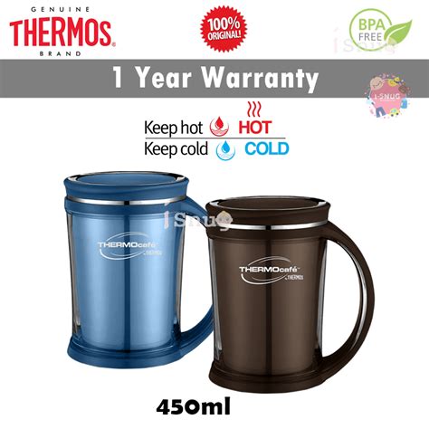 1 Year Warranty Thermos Thermocafe Desktop Mug With Lid Handle Double