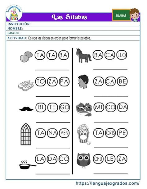 Fichas Para Trabajar Las S Labas Parte