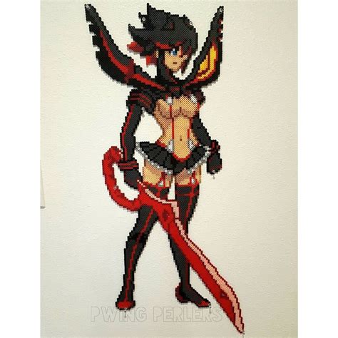 Ryuko Matoi Kill La Kill Perler Beads By Pwingperlers Pixel Art