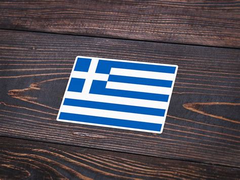 Greece Flag Sticker Greek Vinyl Decal Laptop Sticker Water Bottle Decal ...