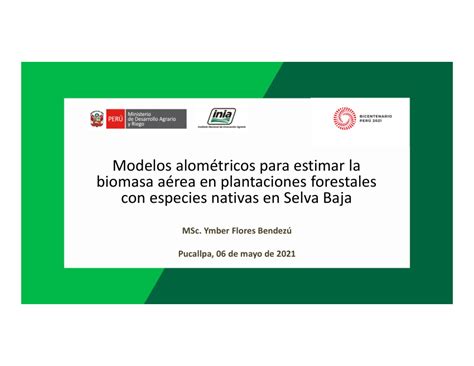 PDF Modelos alométricos para estimar la biomasa aérea en plantaciones