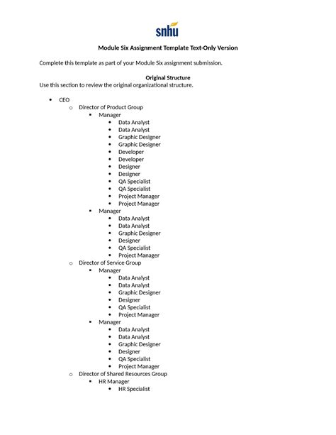 Bus Module Six Assignment Template Text Only Version Module Six