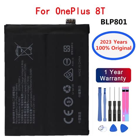 2023 High Quality BLP801 One Plus Battery For OnePlus 8T 9R 100