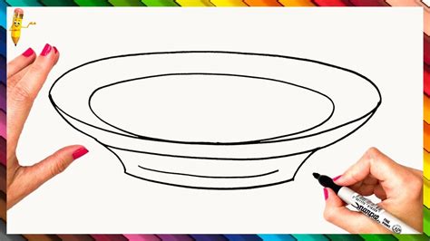 How To Draw A Plate - Howto Drawing