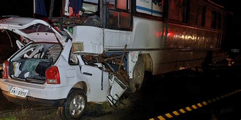 Colis O Entre Carro E Nibus Deixa Uma V Tima Fatal Na Ers Entre