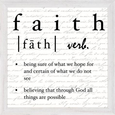 Living 31 Faith Definition White 15x15 Wall Art