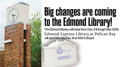 EDMOND LIBRARY RENOVATIONS TO BEGIN IN DECEMBER | Metropolitan Library ...