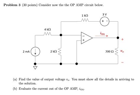 Solved Problem 3 30 Points Consider Now The The Op Amp