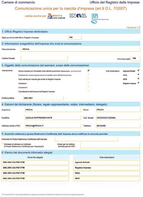 Guida Alla Compilazione Camera Di Commercio Di