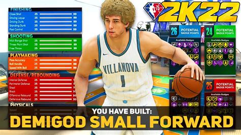 NBA 2K22 NEXT GEN BEST BUILD BEST SMALL FORWARD BUILD NBA 2K22 2K22