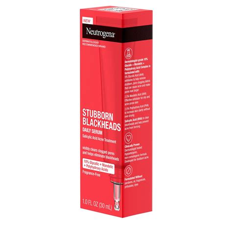 Neutrogena Stubborn Blackheads Daily Acne Facial Serum Shop Facial Masks And Treatments At H E B