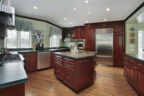 Dark Cherry Cabinets With Wood Floors | Floor Roma