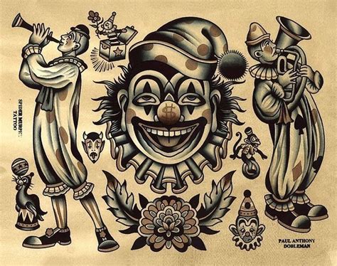 Pin by Weißer Hai on OLD SCHOOL Clown tattoo Tattoo flash art