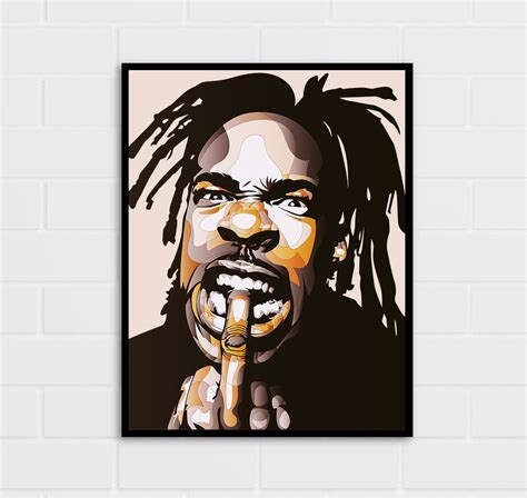 Busta Rhymes Poster Wall Art Portrait Print Hip Hop Etsy