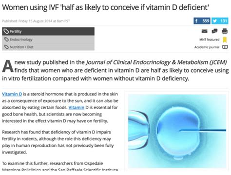 Vitamin D Improves Ivf Success Rate Dr Agilan Arjunan