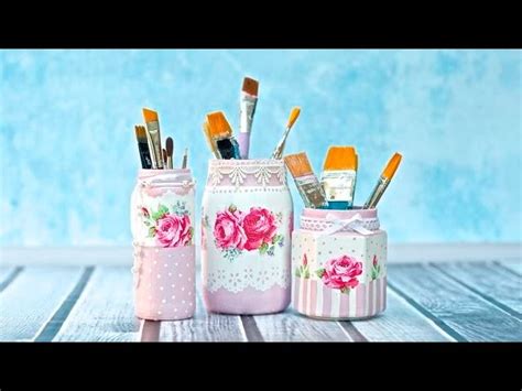 Decoupage Jar Tutorial For Beginners DIY