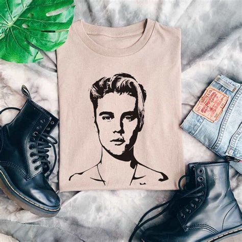 Justin Bieber Portrait T Shirt Nowstalgia