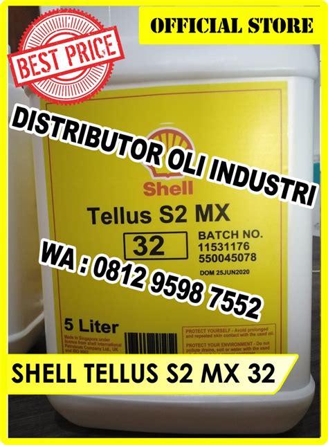 Jual SHELL TELLUS S2 MX 32 Kemasan 5 Liter Ready Stock 2 Kota