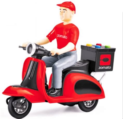 ZIQRA TOYS Super Friction Powered Zomato Delivery Bike with Flashing ...