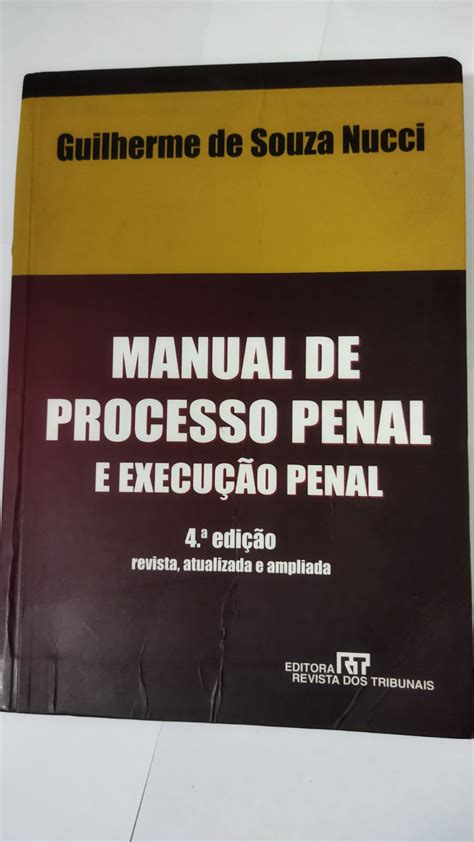 Manual De Processo Penal E Execu O Penal Ed Guilherme De Souza