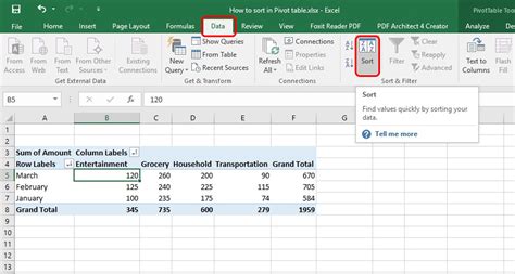 How Do I Manually Sort Pivot Table