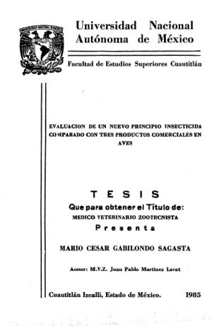 Evaluacion De Un Nuevo Principio Insecticida Comparado Con Tres