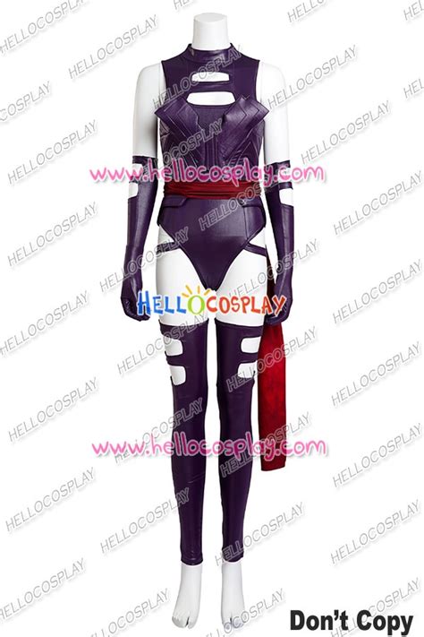 X Men Psylocke Elizabeth Braddock Cosplay Costume Purple