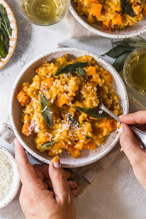 Roasted Butternut Squash Risotto With Crispy Sage Lenas Kitchen