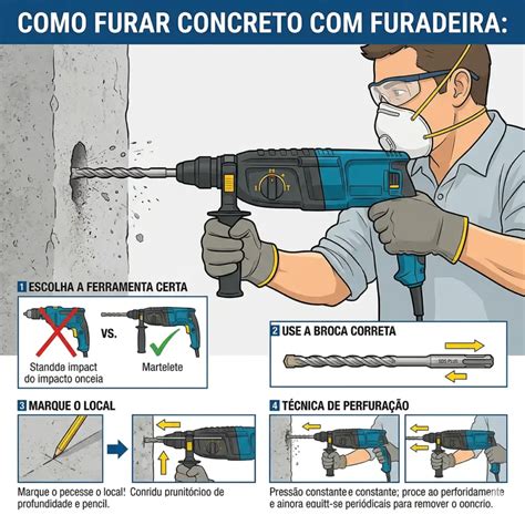 Furadeira Que Fura Concreto - Como Furar Concreto com Furadeira Certa: Passo a Passo