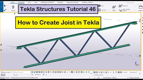 Tekla Structures Tutorial 46 How To Create Joist In Tekla Structures