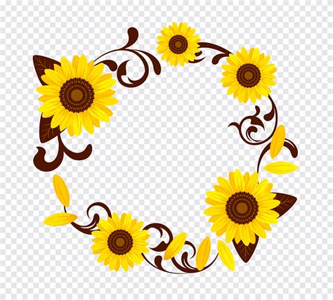 Wedding Invitation Paper Convite Illustration Sunflower Garland